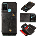 For Huawei RY9A PU + TPU Shockproof Magnetic Protective Case with Card Slots(Black)