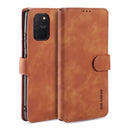 For Galaxy A91 / S10 Lite DG.MING Retro Oil Side Horizontal Flip Case with Holder & Card Slots & Wallet(Brown)