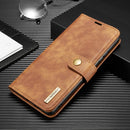 For Galaxy A81 / Note10 lite DG.MING Crazy Horse Texture Flip Detachable Magnetic Leather Case with Holder & Card Slots & Wallet(Brown)