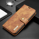 For Galaxy M31 DG.MING Crazy Horse Texture Flip Detachable Magnetic Leather Case with Holder & Card Slots & Wallet(Brown)