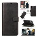 For Galaxy A01 Embossed Happy Cat Pattern Horizontal Flip Leather Case with Holder & Card Slots & Wallet(Black)