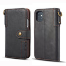 For Galaxy A51 Cowhide Texture Horizontal Flip Leather Case with Holder & Card Slots & Wallet & Lanyard(Black)