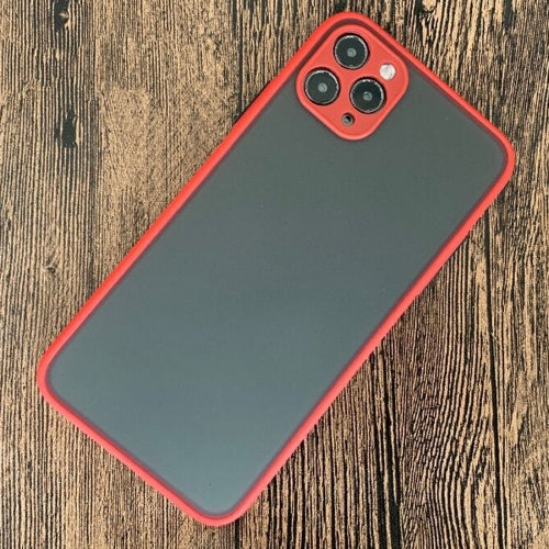 For iPhone 11 Shockproof Frosted TPU + PC Protective Case(Red)