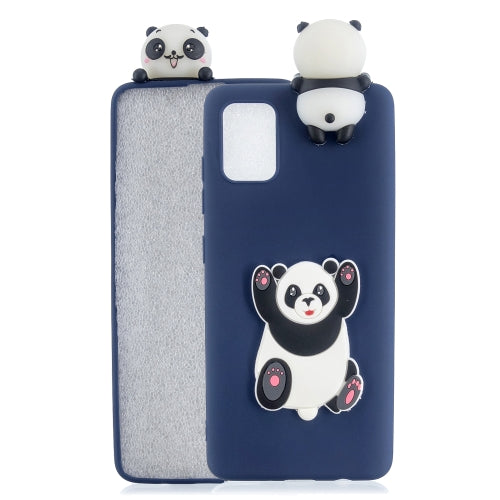 For Galaxy A91 Shockproof 3D Lying Cartoon TPU Protective Case(Panda)