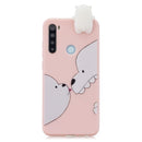For Galaxy A21 Shockproof Colored Painted Lying Cartoon TPU Protective Case(Big White Bear)