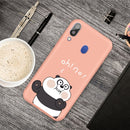 For Galaxy A30 Cartoon Animal Pattern Shockproof TPU Protective Case(Orange Panda)