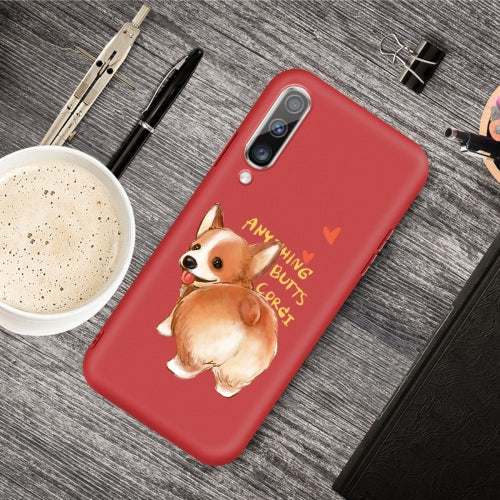 For Galaxy A70 Cartoon Animal Pattern Shockproof TPU Protective Case(Red Corgi)