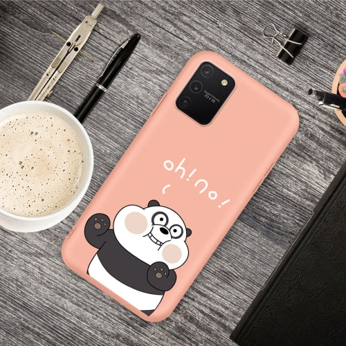 For Galaxy A91 & S10 Lite Cartoon Animal Pattern Shockproof TPU Protective Case(Orange Panda)