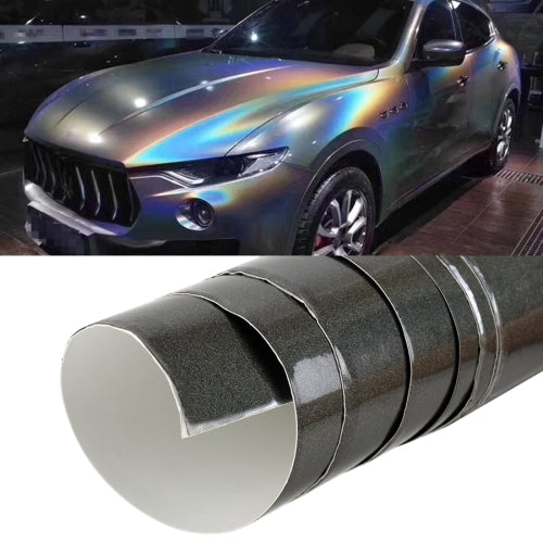 1.52 x 0.5m Auto Car Decorative Wrap Film Laser Splendid Grey PVC Body Changing Color Film