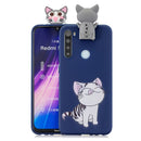 For Xiaomi Redmi Note 8T Cartoon Shockproof TPU Protective Case with Holder(Licking Cat)
