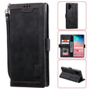 For Galaxy Note 10 Pro Retro Splicing Horizontal Flip Leather Case with Card Slots & Holder & Wallet(Black)