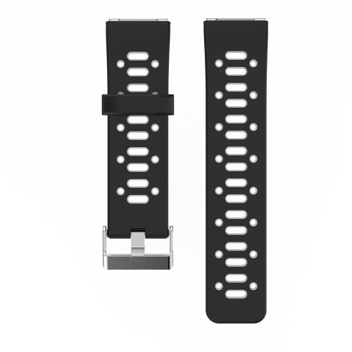 For Fitbit Blaze Two-tone Silicone Replacement Wrist Strap Watchband with Buckle(Black + Grey)