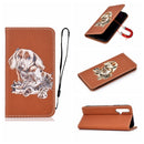 For Huawei Honor 20 Pro 3D Painting Horizontal Flip Leather Case with Holder & Card Slot & Lanyard(Dog)