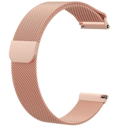 For Fitbit Versa Milanese Replacement Wrist Strap Watchband, Size:S(Rose Gold)