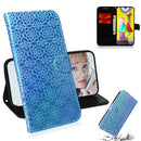 For Galaxy M31 Solid Color Colorful Magnetic Buckle Horizontal Flip PU Leather Case with Holder & Card Slots & Wallet & Lanyard(Blue)