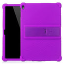 For Lenovo Tab M10 Tablet PC Silicone Protective Case with Invisible Bracket(Purple)