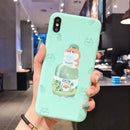 For iPhone X / XS TPU Mobile Phone Case(Shimmering Peach Shiba Inu)