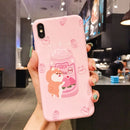 For iPhone XR TPU Mobile Phone Case(Bright Green Wheat Tea Shiba Inu)