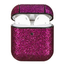 For Airpods 1 / 2 Glitter Series TPU Earphone Protective Case with Hook(Purple)