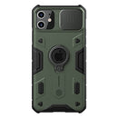 For iPhone 11 NILLKIN Shockproof CamShield Armor Protective Case with Invisible Ring Holder(Green)