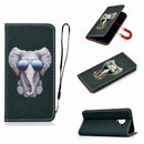For Galaxy A8 Plus (2018) 3D Painting Horizontal Flip Leather Case with Holder & Card Slot & Wallet & Lanyard(Elephant)