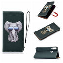 For Galaxy A10S 3D Painting Horizontal Flip Leather Case with Holder & Card Slot & Wallet & Lanyard(Elephant)