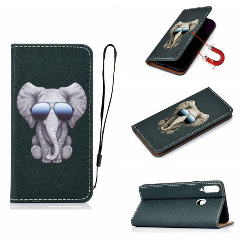 For Galaxy A10S 3D Painting Horizontal Flip Leather Case with Holder & Card Slot & Wallet & Lanyard(Elephant)