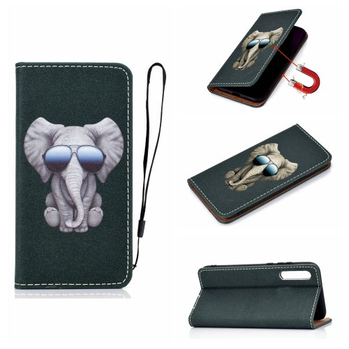 For Galaxy A50 3D Painting Horizontal Flip Leather Case with Holder & Card Slot & Wallet & Lanyard(Elephant)