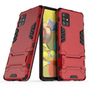 For Galaxy A51 5G PC + TPU Shockproof Protective Case with Holder(Red)