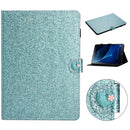 For Samsung Galaxy Tab A 10.1 T580 Love Buckle Glitter Horizontal Flip Leather Case with Holder & Card Slots(Blue)