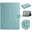 For Samsung Galaxy Tab A 10.5 T590 Love Buckle Glitter Horizontal Flip Leather Case with Holder & Card Slots(Blue)