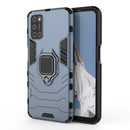 For OPPO A52 PC + TPU Shockproof Protective Case with Magnetic Ring Holder(Navy Blue)
