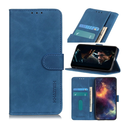 For Samsung Galaxy M30s / M21 KHAZNEH Retro Texture PU + TPU Horizontal Flip Leather Case with Holder & Card Slots & Wallet(Blue)