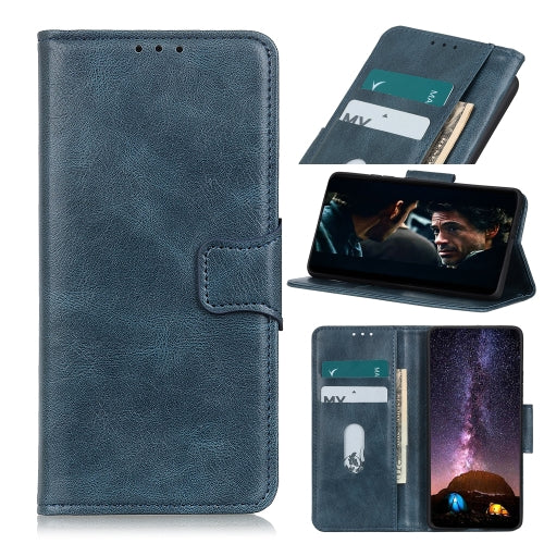 For Samsung Galaxy Xcover Pro Mirren Crazy Horse Texture Horizontal Flip Leather Case with Holder & Card Slots & Wallet(Blue)