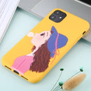 For iPhone 11 TPU Mobile Phone Case(Blowing Girl)