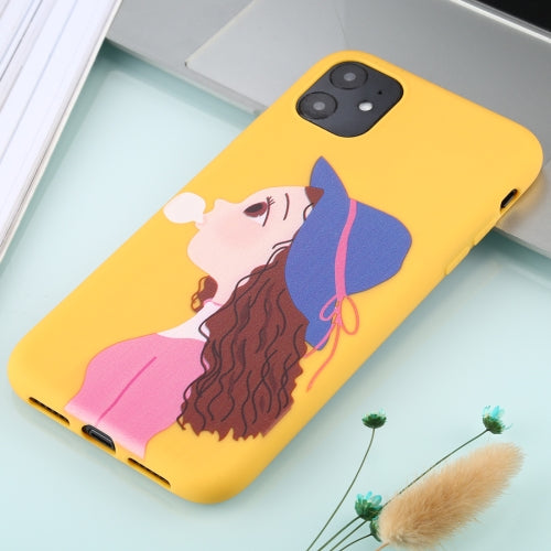 For iPhone 11 TPU Mobile Phone Case(Blowing Girl)