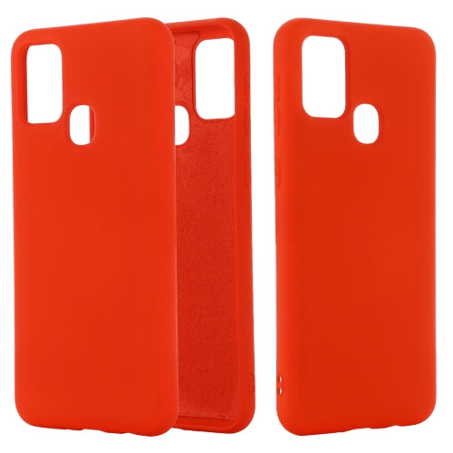 For Samsung Galaxy M51 Solid Color Liquid Silicone Shockproof Full Coverage Protective Case(Red)