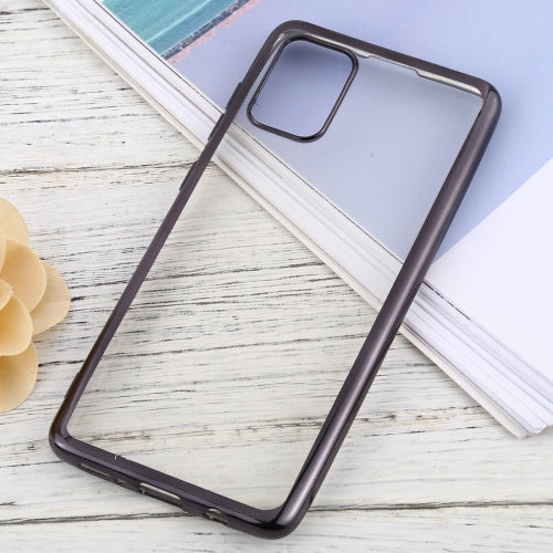 For Samsung Galaxy A71 Ultra-thin Plating TPU Protective Soft Case(Black)