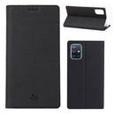 For Samsung Galaxy A71 5G ViLi DMX-54 Shockproof TPU + PU Leather Magnetic Attraction Horizontal Flip Protective Case with Card Slots & Holder(Black)