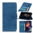 For Xiaomi Redmi 10X 4G KHAZNEH Retro Texture PU + TPU Horizontal Flip Leather Case with Holder & Card Slots & Wallet(Blue)
