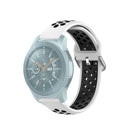 For Huawei Watch GT2 / Honor Magic Watch 2 46mm Universal Sports Two-tone Silicone Replacement Wrist Strap(White Black)