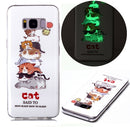 For Samsung Galaxy S8+ Luminous TPU Soft Protective Case(Cats)
