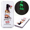For Samsung Galaxy S9 Luminous TPU Soft Protective Case(Cats)