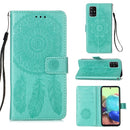 For Samsung Galaxy A71 5G Dream Catcher Printing Horizontal Flip Leather Case with Holder & Card Slots & Wallet & Lanyard(Green)