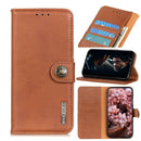 For Xiaomi Redmi 10X 5G / 10X Pro 5G KHAZNEH Cowhide Texture Horizontal Flip Leather Case with Holder & Card Slots & Wallet(Brown)