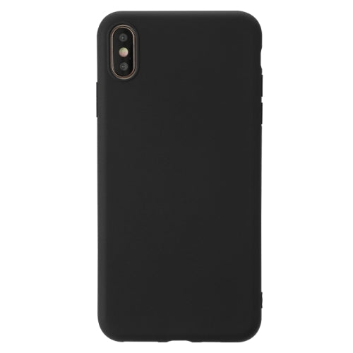 For iPhone XS Shockproof Frosted TPU Protective Case(Black)