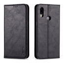 For Samsung Galaxy A10s AZNS Retro Texture Magnetic Horizontal Flip PU Leather Case with Holder & Card Slots & Photo Frame(Black)