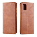 For Samsung Galaxy A71 AZNS Retro Texture Magnetic Horizontal Flip PU Leather Case with Holder & Card Slots & Photo Frame(Brown)
