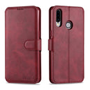 For Samsung Galaxy A20s AZNS Calf Texture Horizontal Flip Leather Case, with Holder & Card Slots & Wallet & Photo Frame(Red)