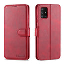 For Samsung Galaxy A71 AZNS Calf Texture Horizontal Flip Leather Case, with Holder & Card Slots & Wallet & Photo Frame(Red)